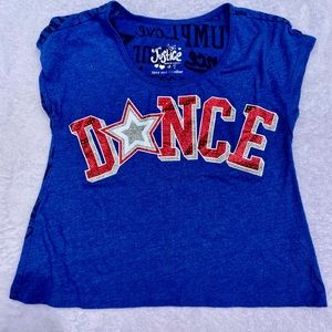 Blue and red “Dance” shirt